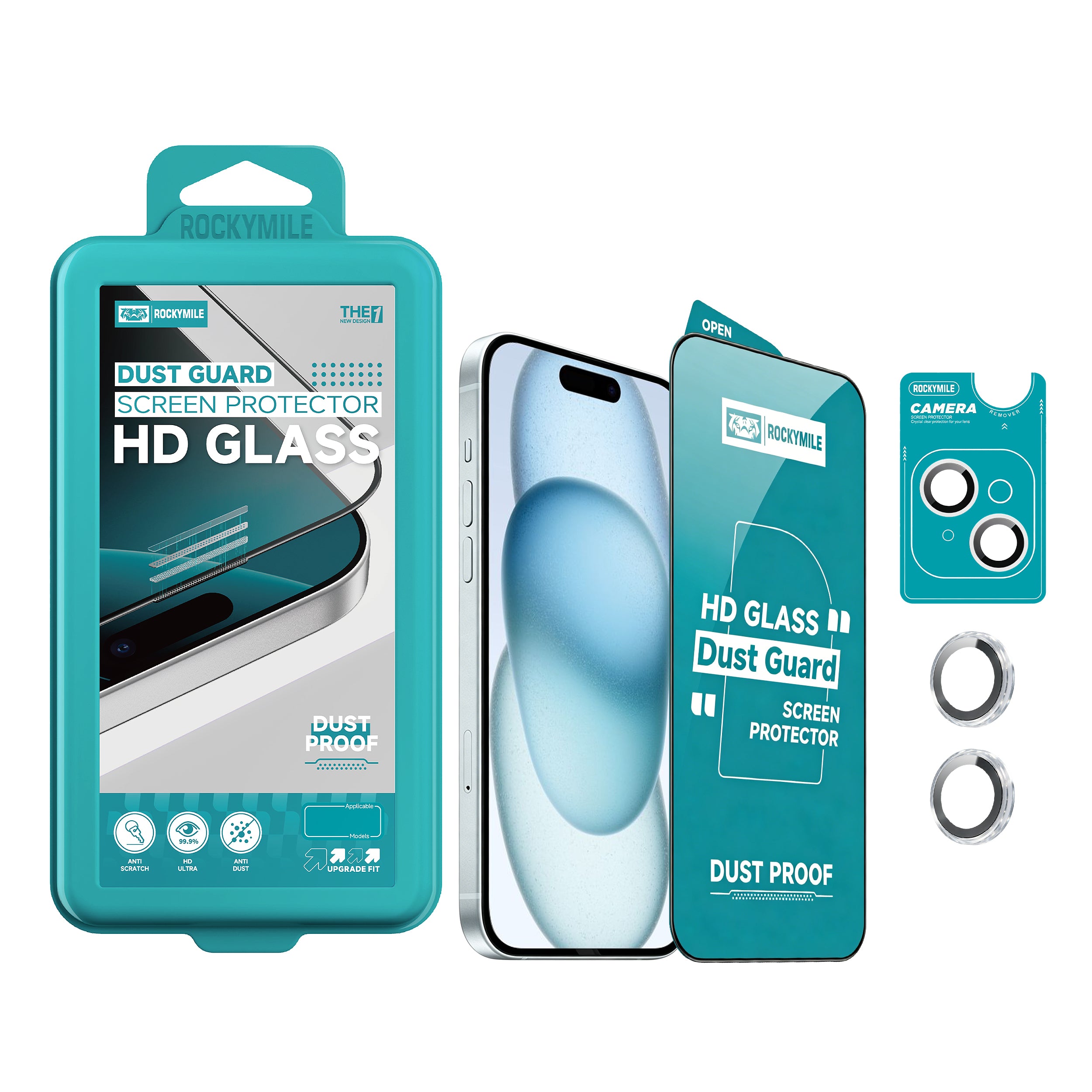 Anti-Dust HD Screen Protector & Camera Lens Protector 2-in-1 Kit (THE1+CAM1)