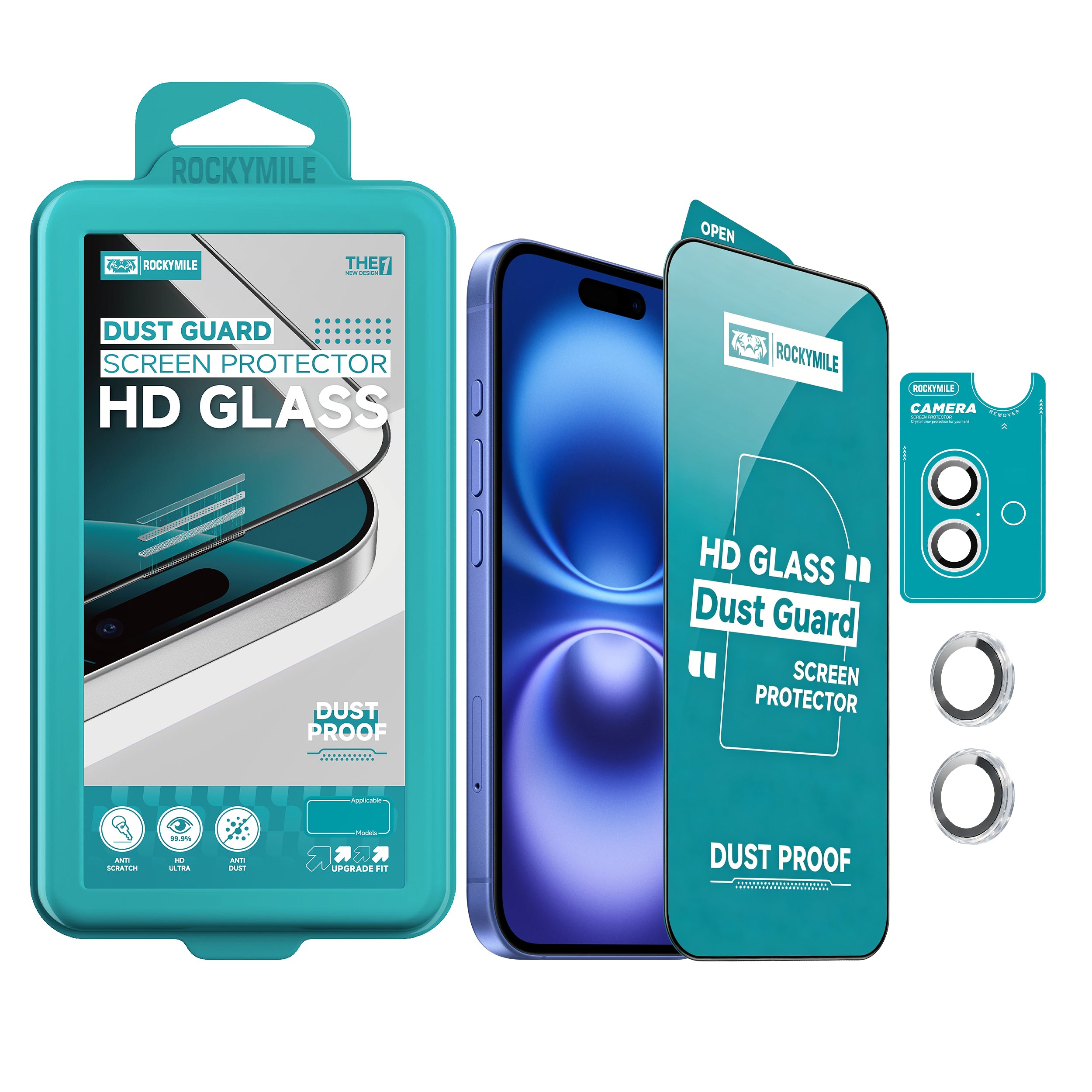 Anti-Dust HD Screen Protector & Camera Lens Protector 2-in-1 Kit (THE1+CAM1)