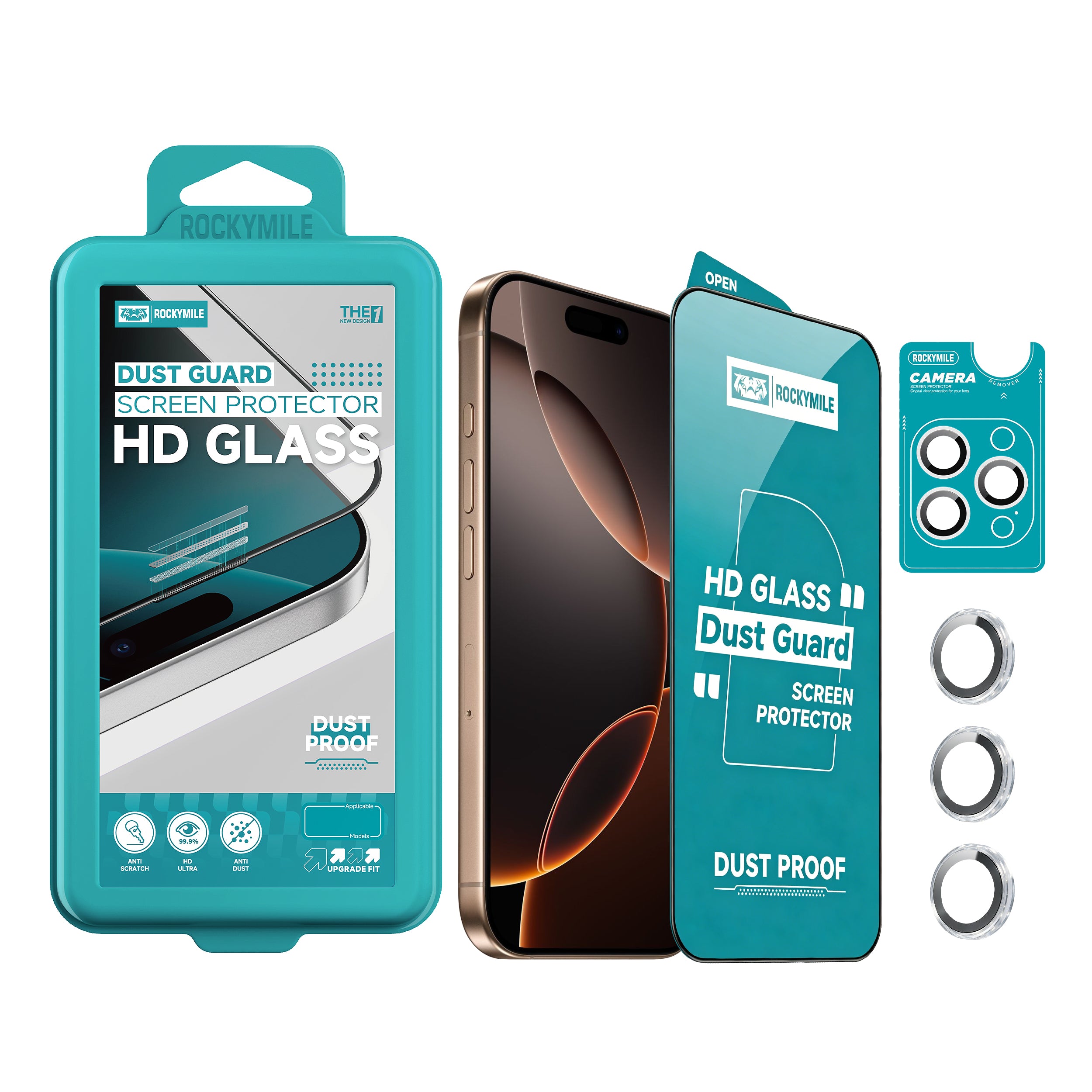 Anti-Dust HD Screen Protector & Camera Lens Protector 2-in-1 Kit (THE1+CAM1)