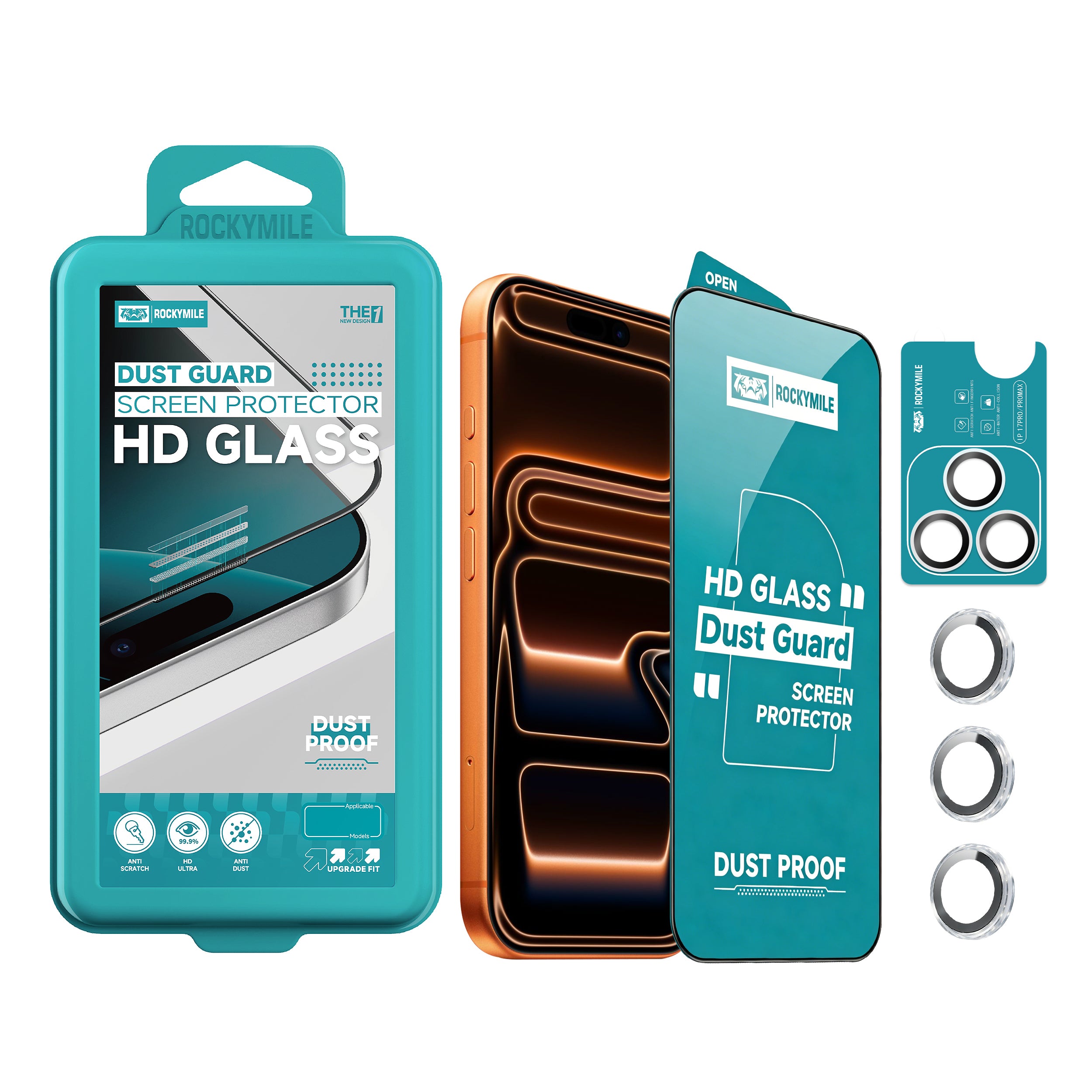 Anti-Dust HD Screen Protector & Camera Lens Protector 2-in-1 Kit (THE1+CAM1)