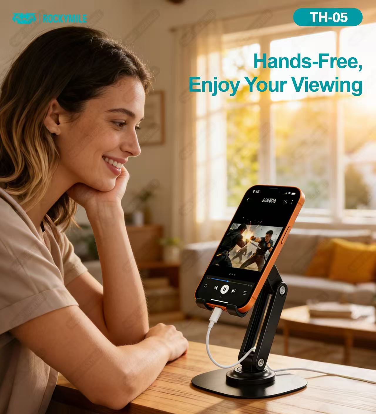 ADJUSTABLE DESKTOP PHONE STAND ( TH-02)