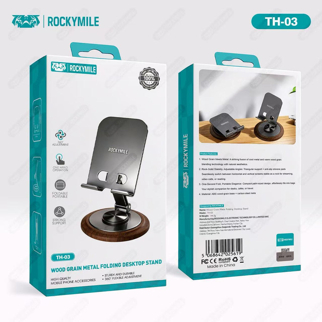 WOOD GRAIN METAL FOLDING DESKTOP STAND (TH-03)