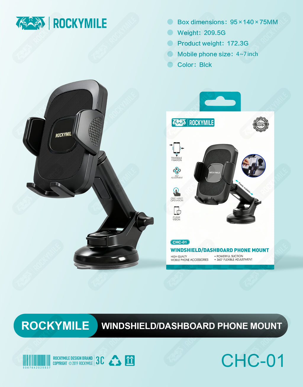 WINDSHIELD/DASHBOARD PHONE MOUNT (CHC-01)