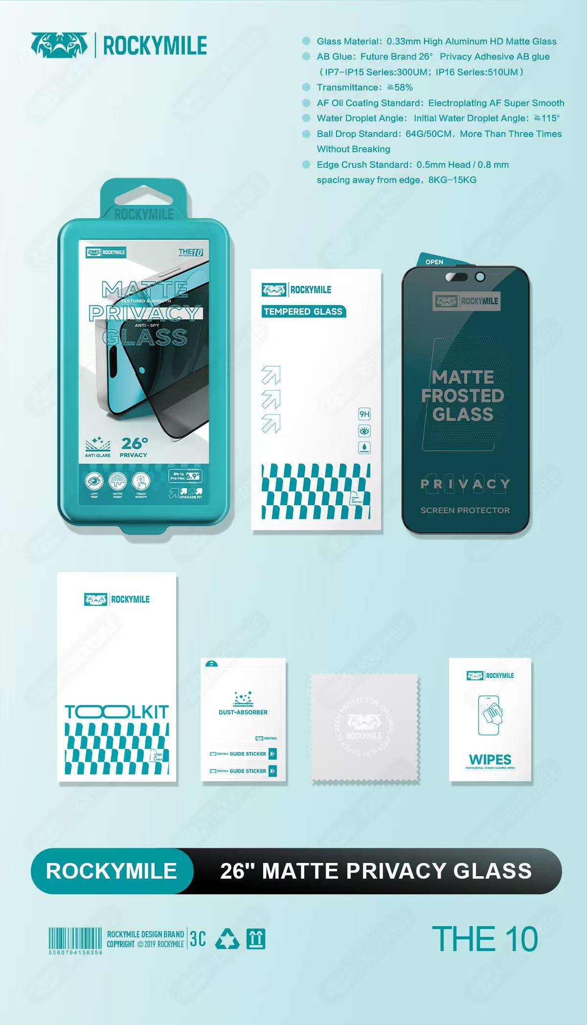 26'' MATTE PRIVACY GLASS (THE 10)