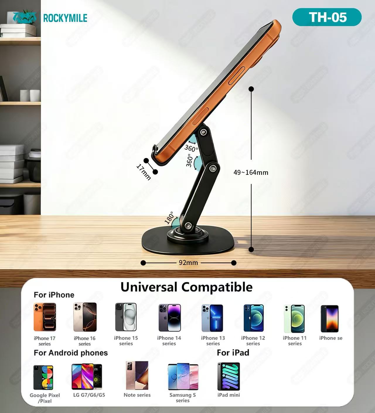 DESKTOP DUAL-AXIS FOLDING STAND (TH-05)