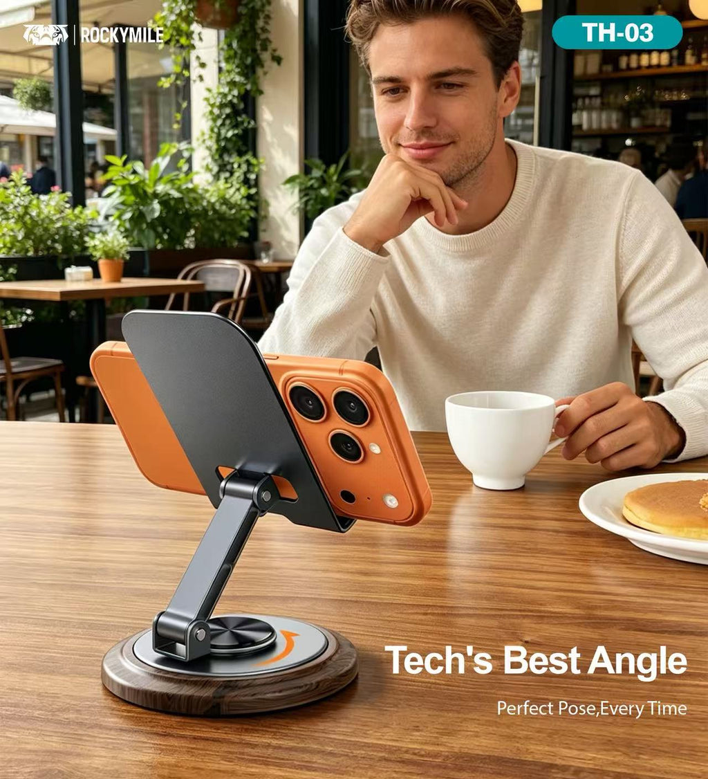 WOOD GRAIN METAL FOLDING DESKTOP STAND (TH-03)